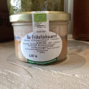 Bio-Frühstückswurst im Glas
