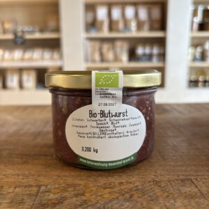 Bio-Blutwurst im Glas